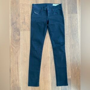 Diesel black skinny jeans waist 27 length 32 decorative black stones